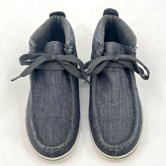 Lugz Men's Strider 2 Moc Toe Navy Blue Denim Canvas Chukka Sneaker Size 8 - Picture 2 of 10